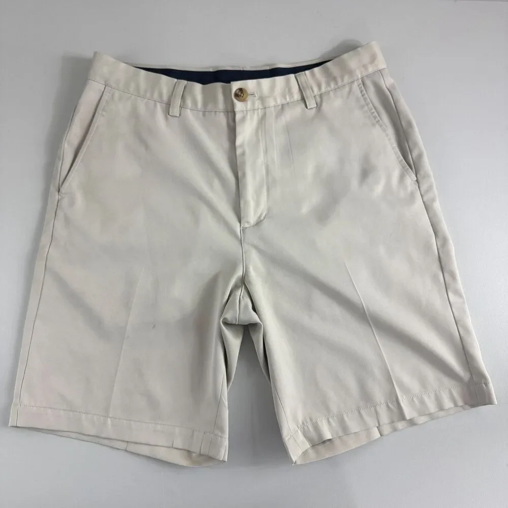 Vineyard Vines Links Shorts Men's 32 Beige Golf Chino Casual Shorts